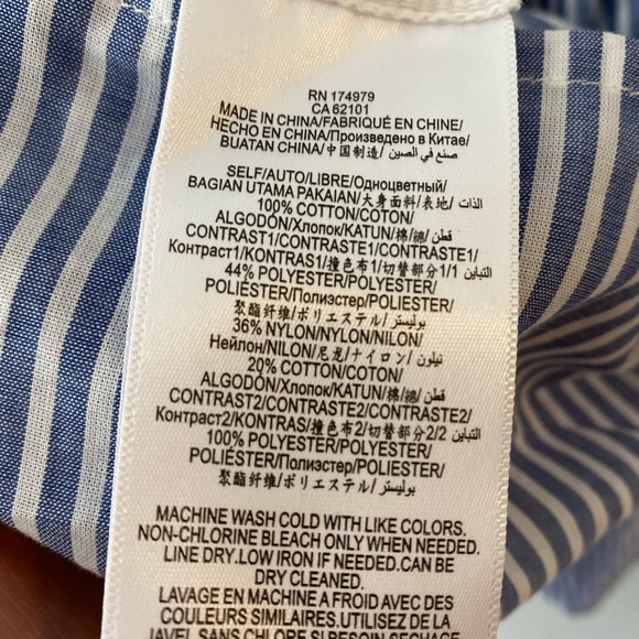 BCBG Max Azria Lace Embroidered Striped Top XXS - Picture 4 of 6